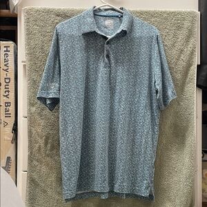 Callaway Teal Patterned Polo Shirt